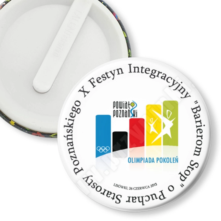 przypinka klips X Festyn Integracyjny Barierom Stop