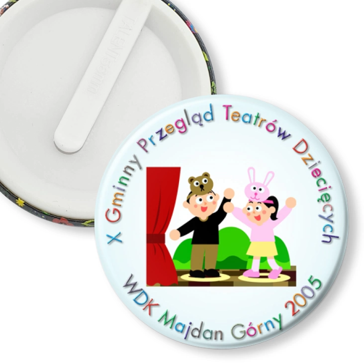 przypinka klips X Gminny Przegląd Teatrów Dziecięcych