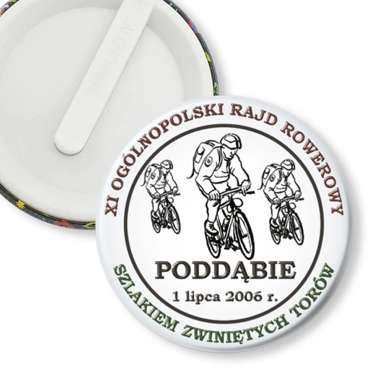 przypinka klips XI Ogólnopolski Rajd Rowerowy - Poddąbie 2006