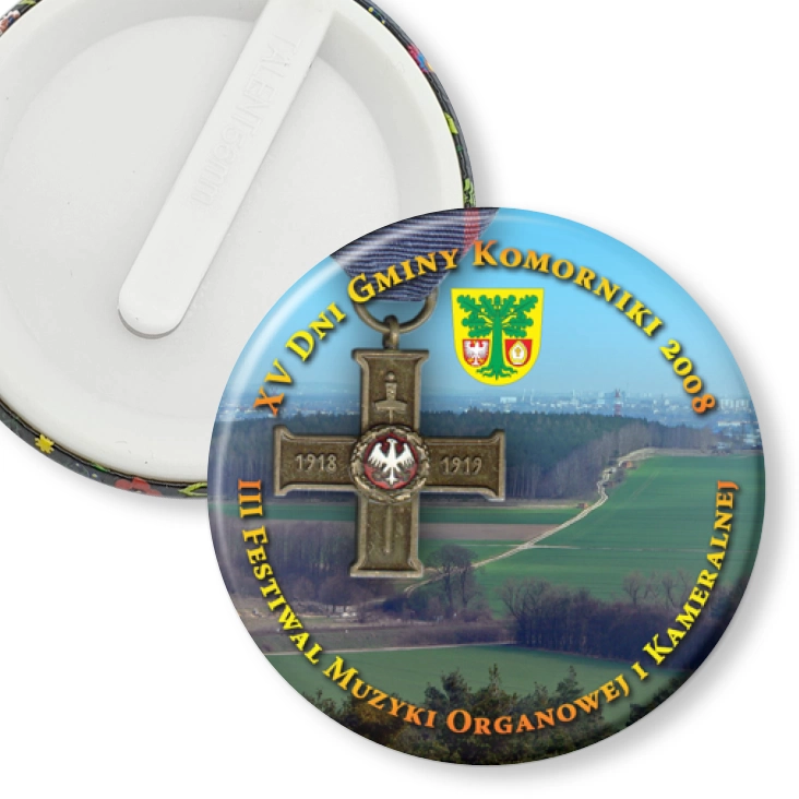 przypinka klips XV Dni Gminy Komorniki