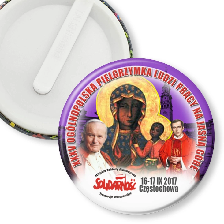 przypinka klips XXXV Ogólnopolska Pielgrzymka Ludzi Pracy