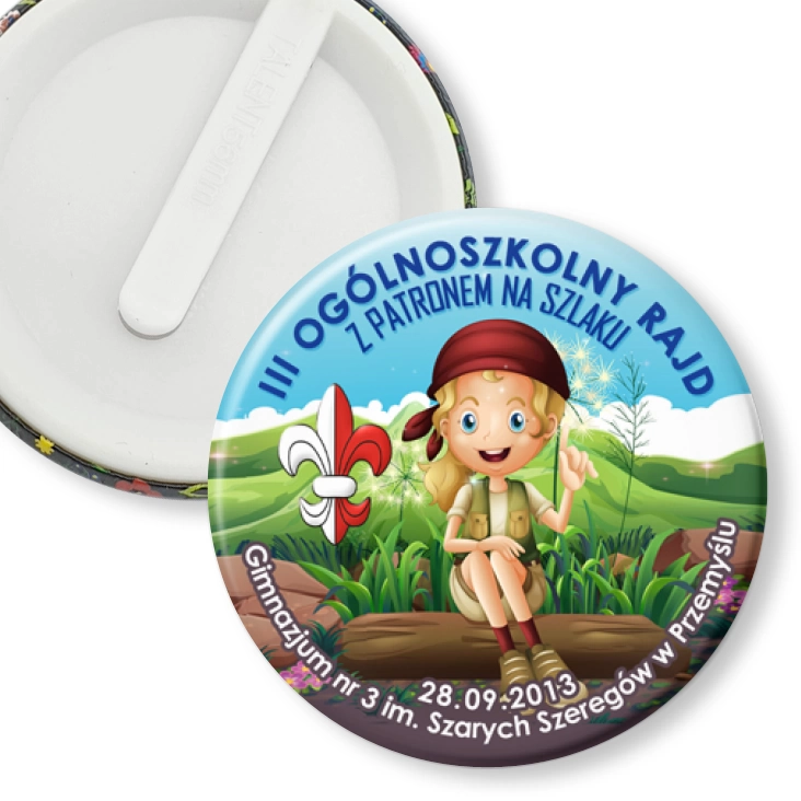 przypinka klips Z patronem na szlaku 2013