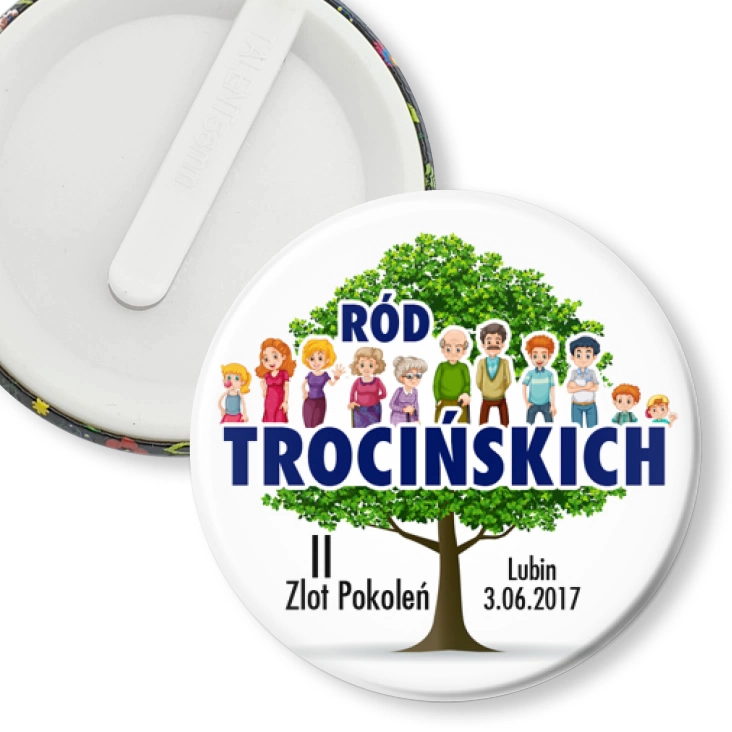 przypinka klips Zjazd rodziny Trocińskich