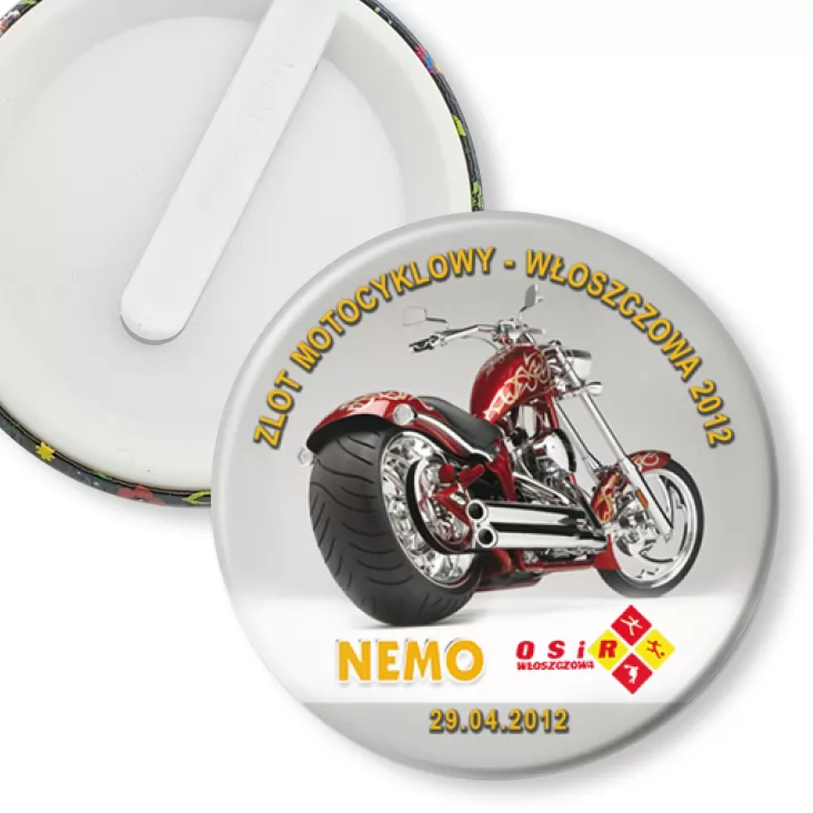przypinka klips Zlot motocyklowy - Włoszczowa 2012
