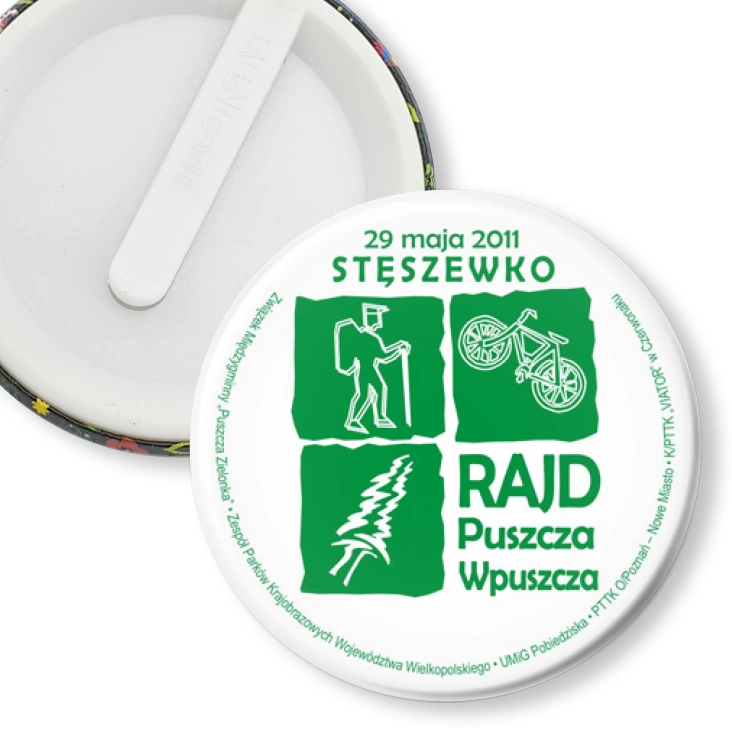 przypinka klips Rajd Puszcza Wpuszcza 2011