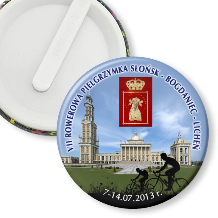 przypinka klips Rowerowa Pielgrzymka do Lichenia 2013