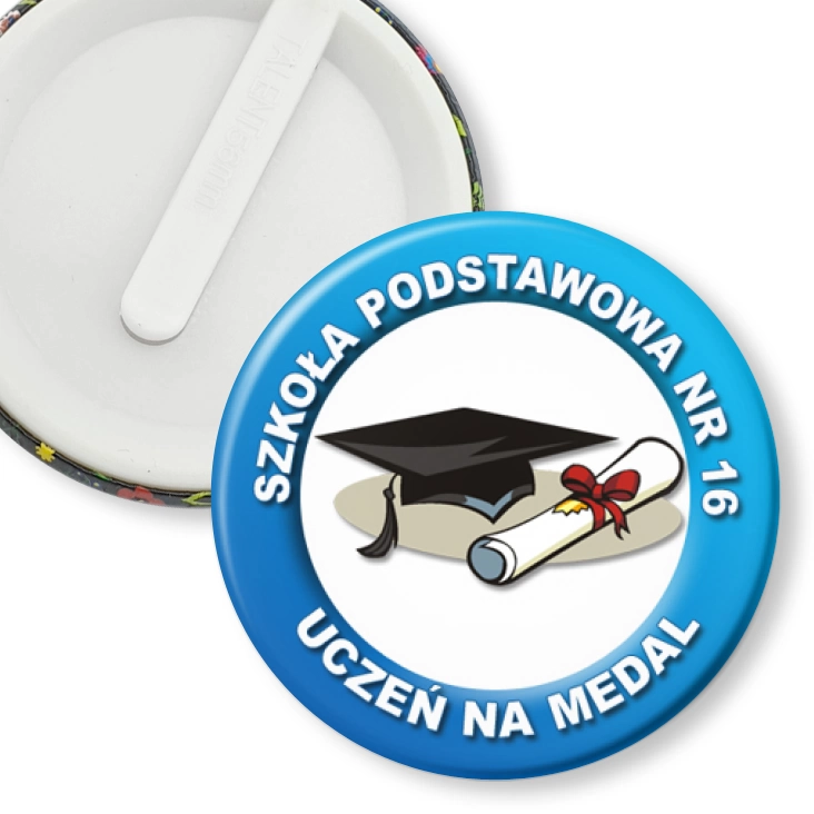przypinka klips SP nr 16 - uczeń na medal