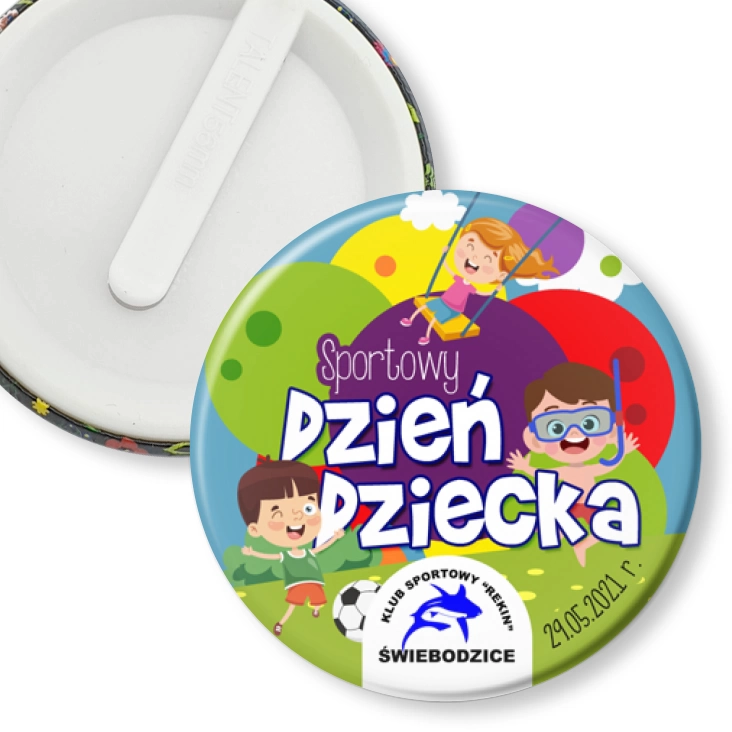 przypinka klips Sportowy Dzień Dziecka KS Rekin
