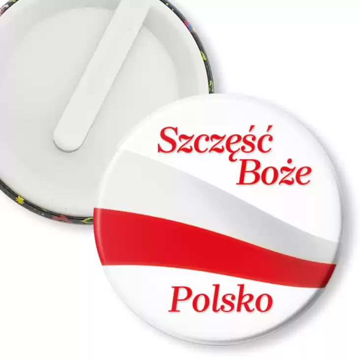 przypinka klips Szczęść Boże Polsko