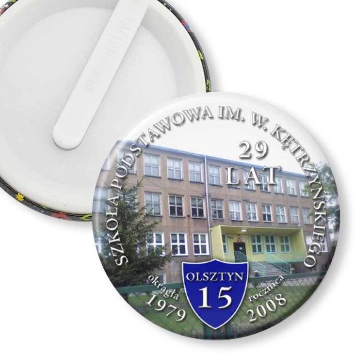 przypinka klips Szkoła nr 15 Olsztyn