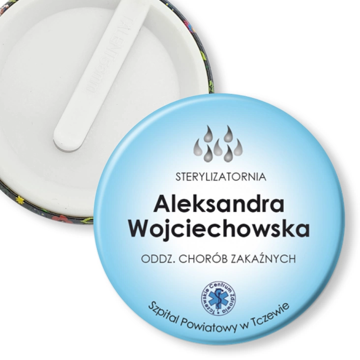 przypinka klips Szpital Powiatowy w Tczewie - sterylizatornia