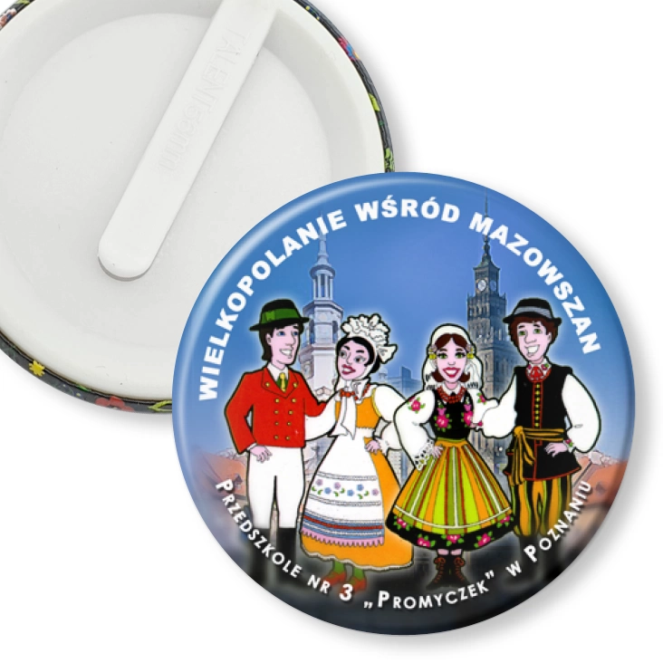 przypinka klips Wielkopolanie Wśród Mazowszan