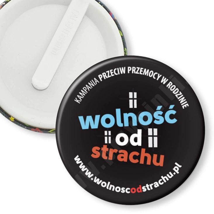 przypinka klips Wolność od strachu