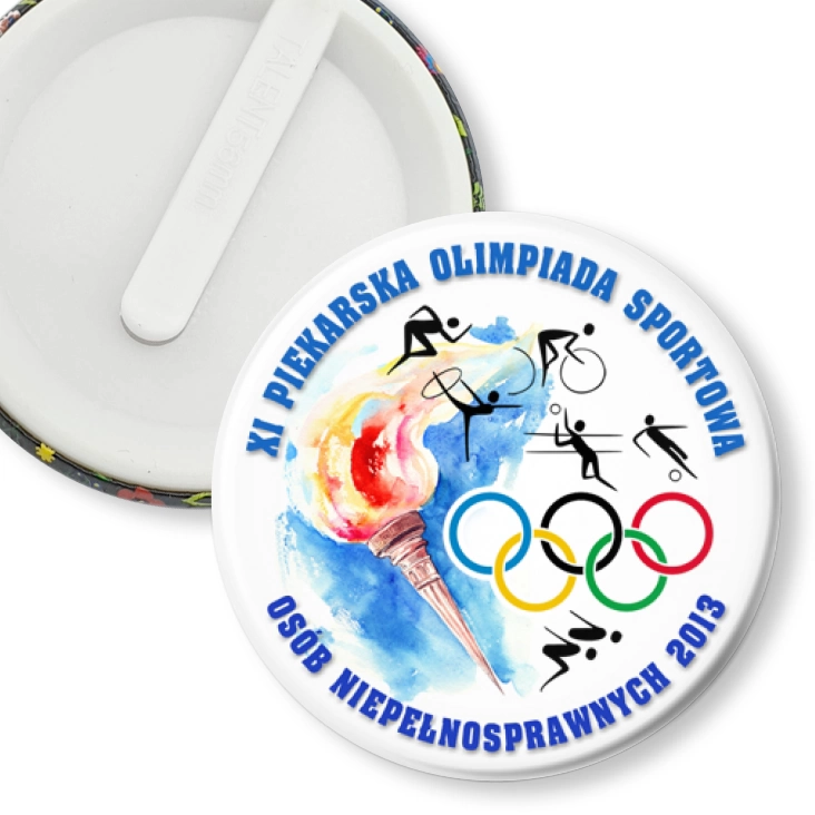 przypinka klips XI Piekarska Olimpiada Osób Niepełnosprawnych 2013