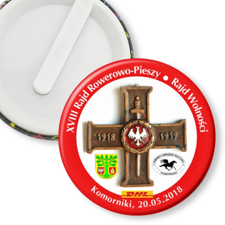 przypinka klips XVIII Rajd Rowerowo-Pieszy