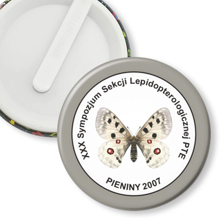 przypinka klips XXX Sympozjum Sekcji Lepidopterologicznej PTE - PIENINY 2007