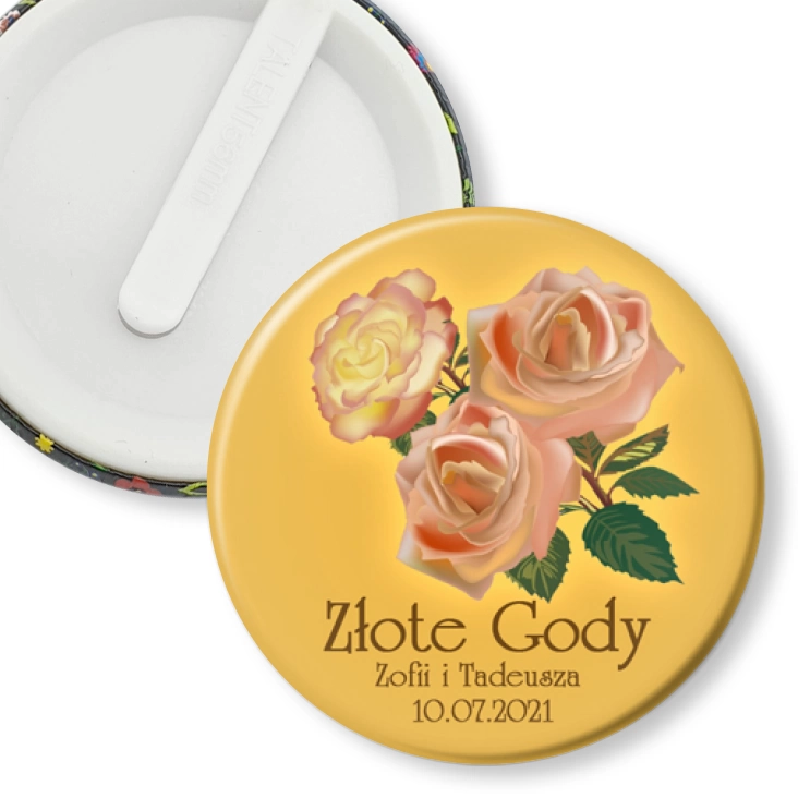 przypinka klips Złote Gody Zofii i Tadeusza
