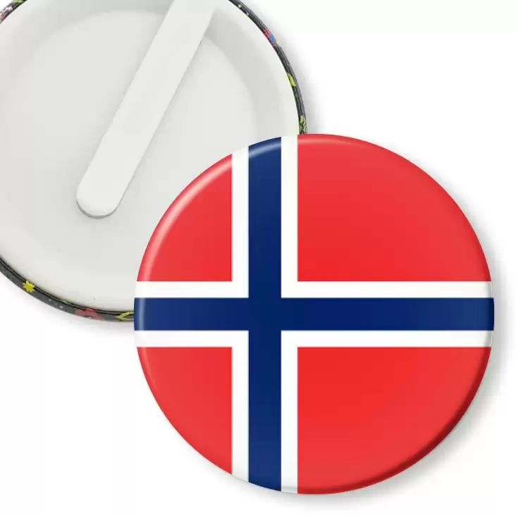 przypinka klips Flaga Norwegia