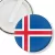 Przypinka klips Flaga Islandia