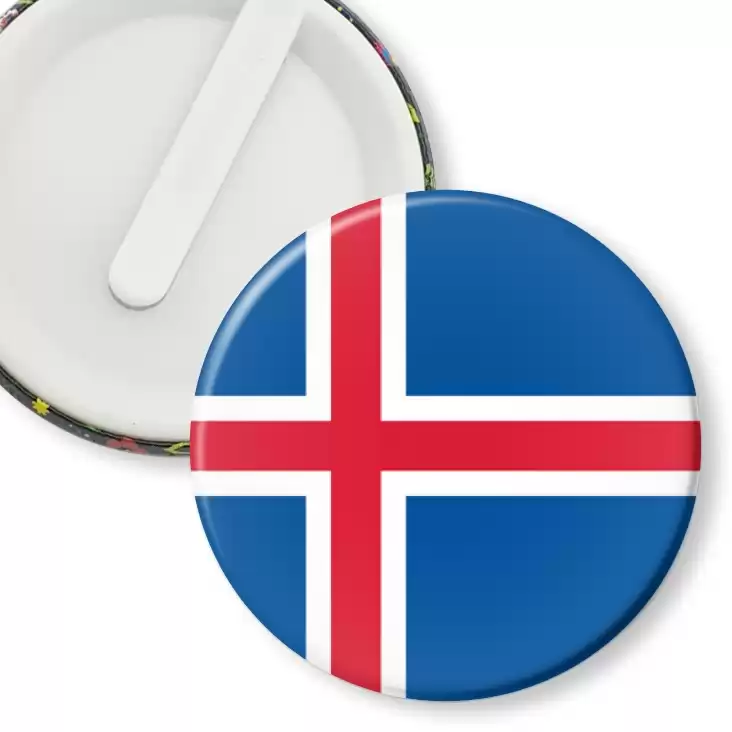 przypinka klips Flaga Islandia