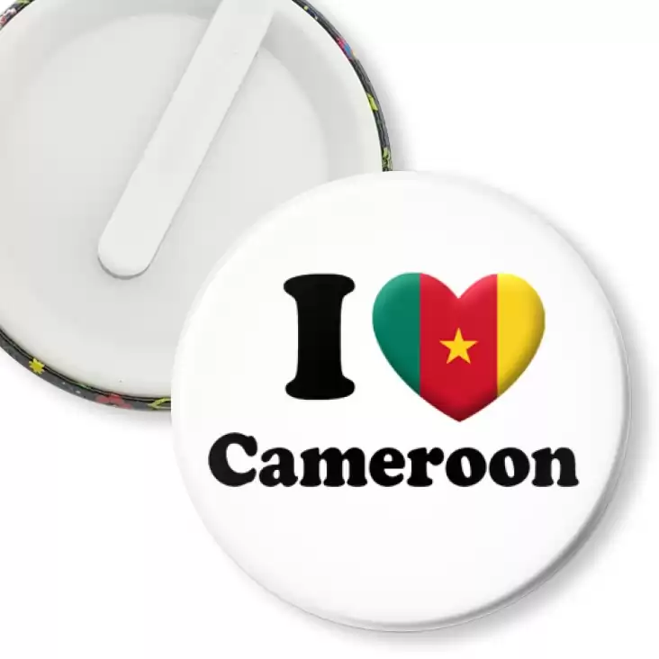 przypinka klips I love Cameroon