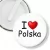 Przypinka klips I love Polska serduszko
