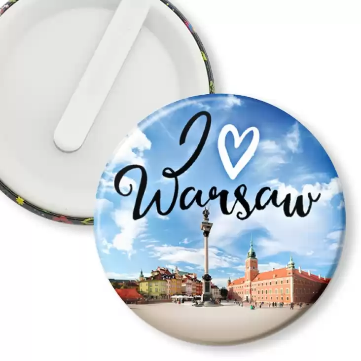 przypinka klips I love Warsaw