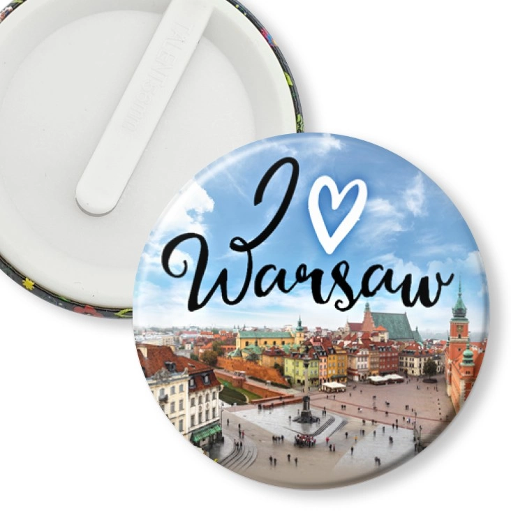 przypinka klips I love Warsaw