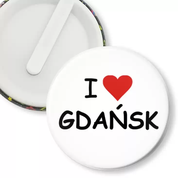 przypinka klips I love Gdańsk