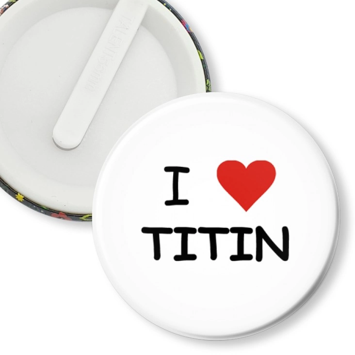 przypinka klips I love titin