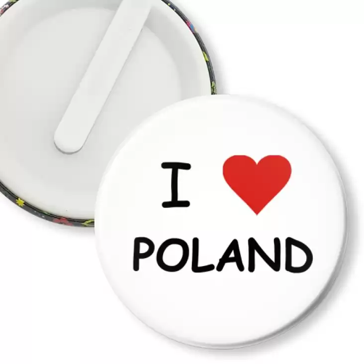przypinka klips I love Poland