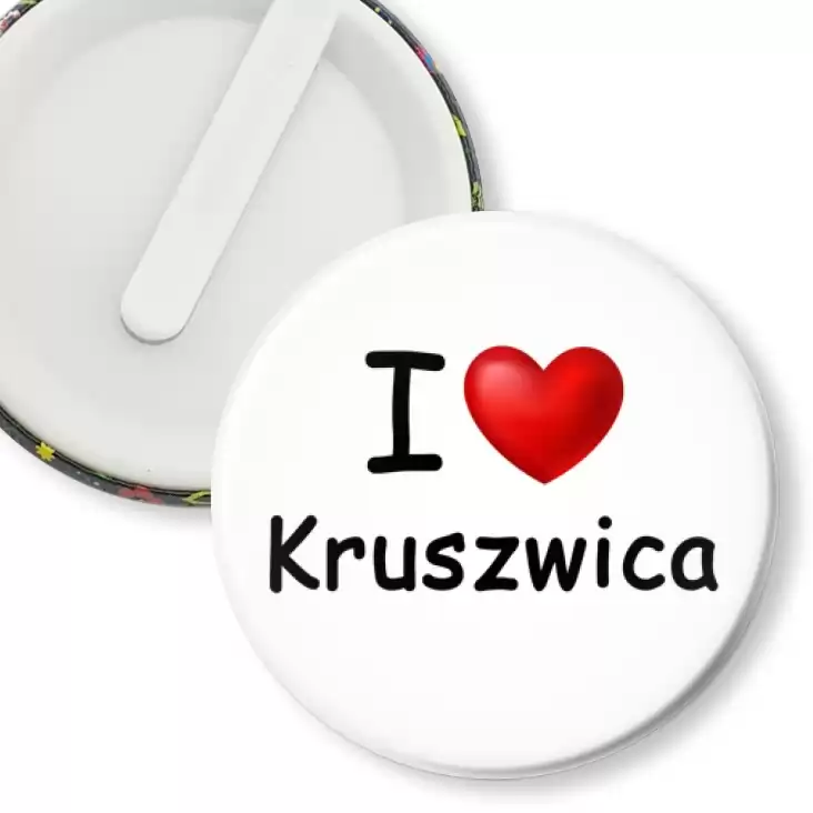 przypinka klips I love Kruszwica