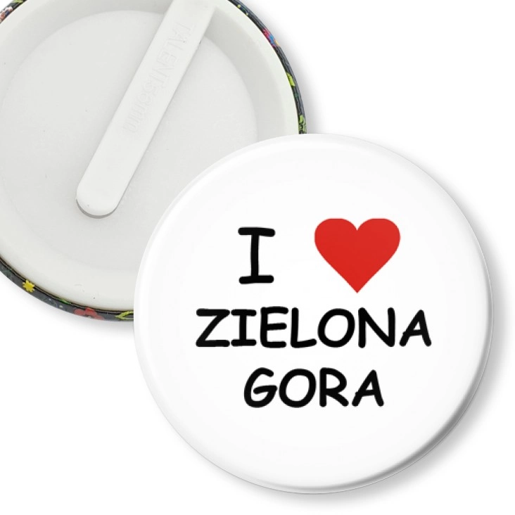 przypinka klips I love Zielona Góra