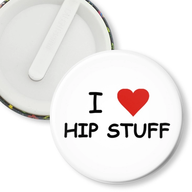 przypinka klips I love hip stuff