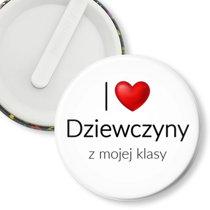 przypinka klips I love dziewczyny Dzień Chłopaka