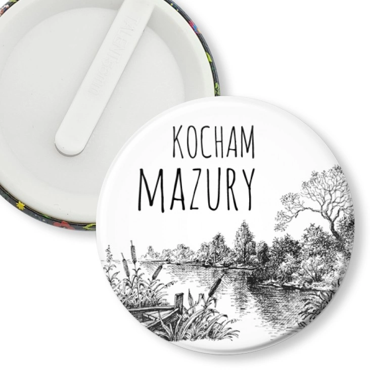 przypinka klips Kocham Mazury