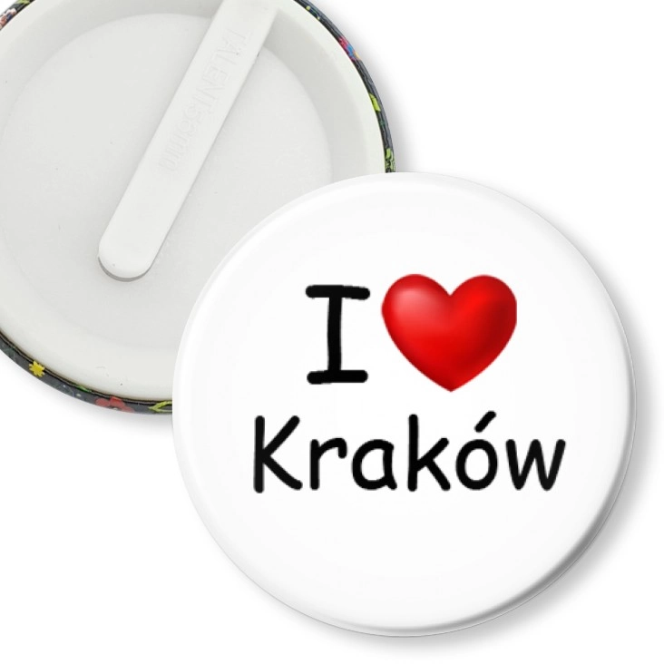 przypinka klips I love Kraków