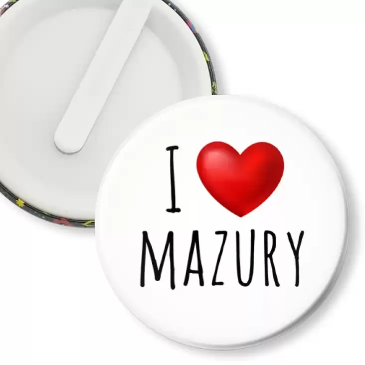 przypinka klips I love Mazury
