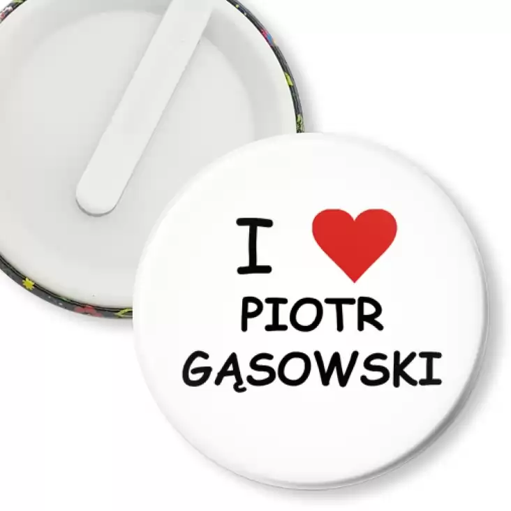 przypinka klips I love Piotr Gąsowski