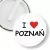 Przypinka klips I love Poznań