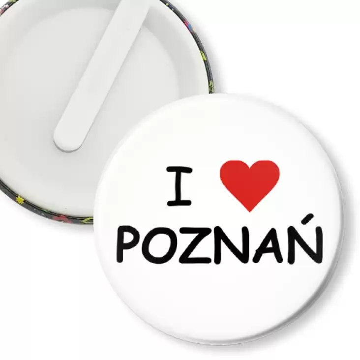 przypinka klips I love Poznań