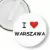 Przypinka klips I love Warszawa
