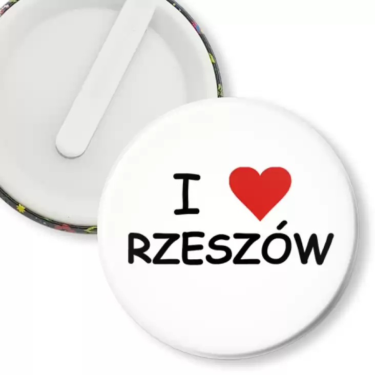 przypinka klips I love Rzeszów
