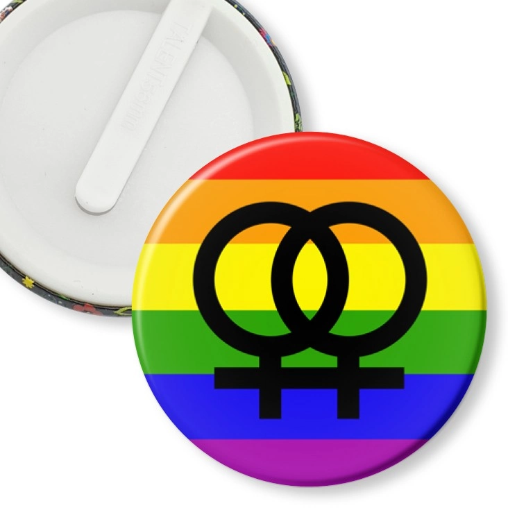 przypinka klips Para kobiet - symbole