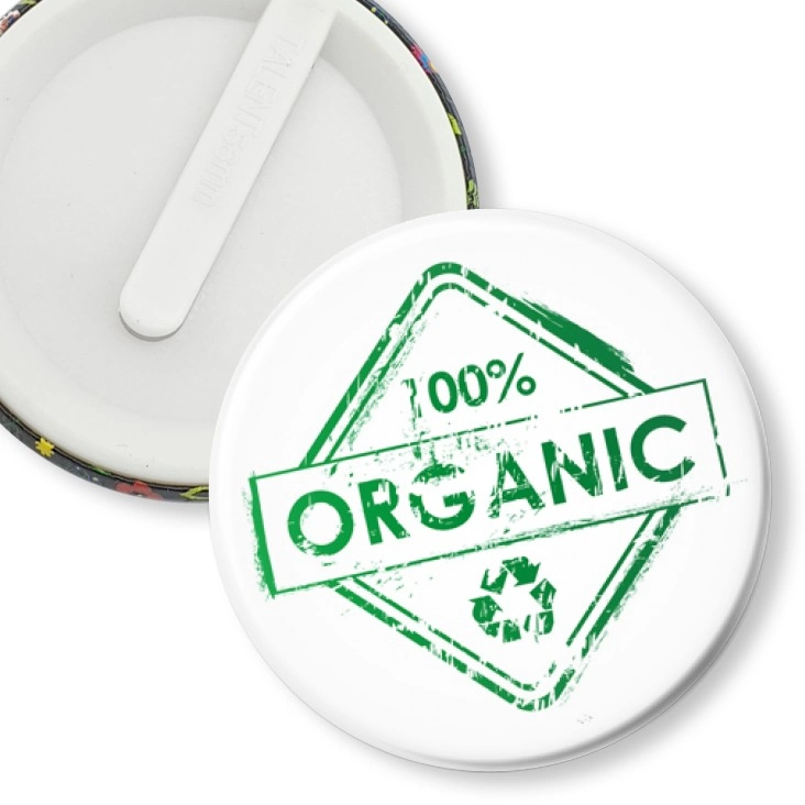 przypinka klips 100% organic