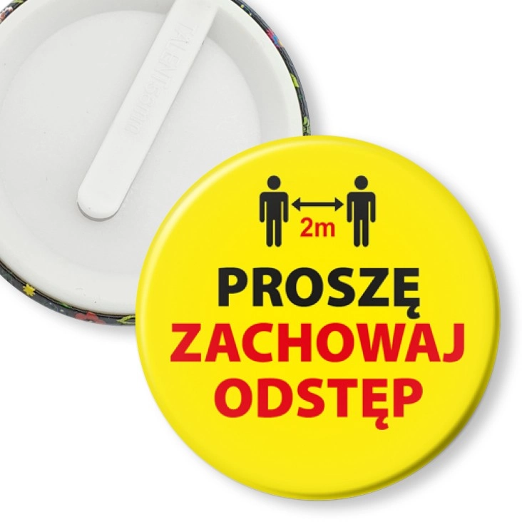 przypinka klips Zachowaj odstęp