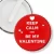 Przypinka klips Keep calm and be my Valentine