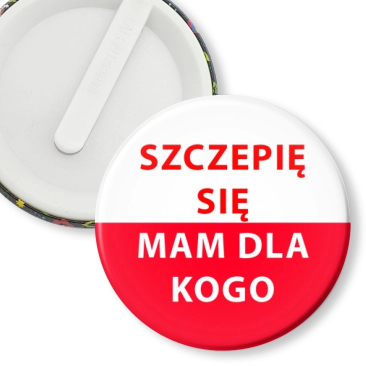 przypinka klips Szczepię się. Mam dla kogo