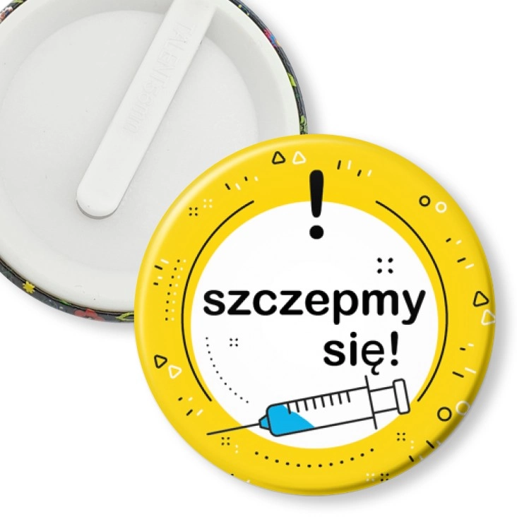 przypinka klips Szczepmy się!