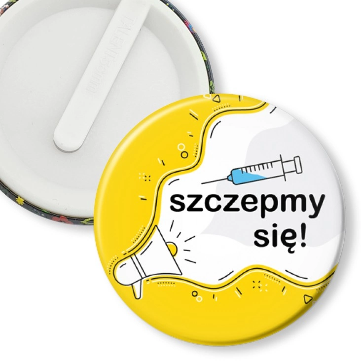 przypinka klips Szczepmy się